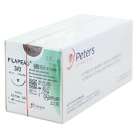 Fil de suture, sutures chirurgicales stériles Filapeau - 2 D - 3/0 COM - 3/8 - 20 mm - 90 cm