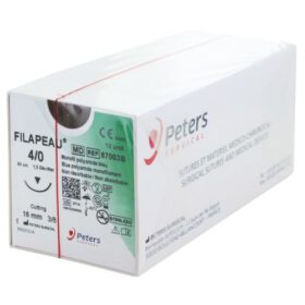 Fil de suture, sutures chirurgicales stériles Filapeau - 1,5 D - 4/0 COM - 3/8 - 16 mm - 90 cm