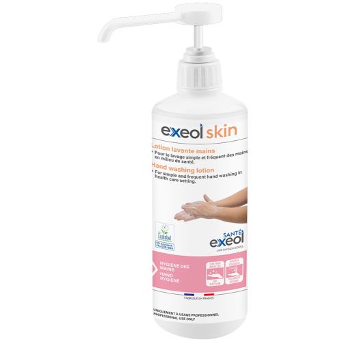 Lotion lavante pour les mains Exeol Skin Flacon de 500 ml + pompe vissée