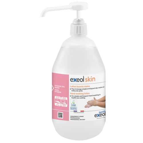 Lotion lavante pour les mains Exeol Skin Flacon de 1 L + pompe vissée