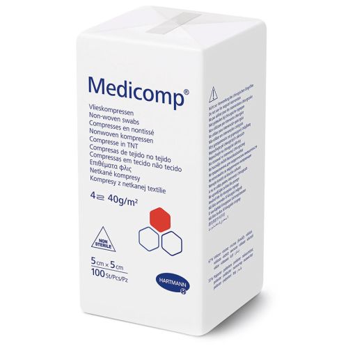 Compresses non tissées non stériles Medicomp 40g 5 x 5 cm / 100