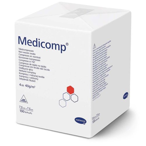 Compresses non tissées non stériles Medicomp 40g 7.5 x 7.5 cm / 100