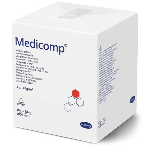 Compresses non tissées non stériles Medicomp 40g 10 x 10 cm / 100