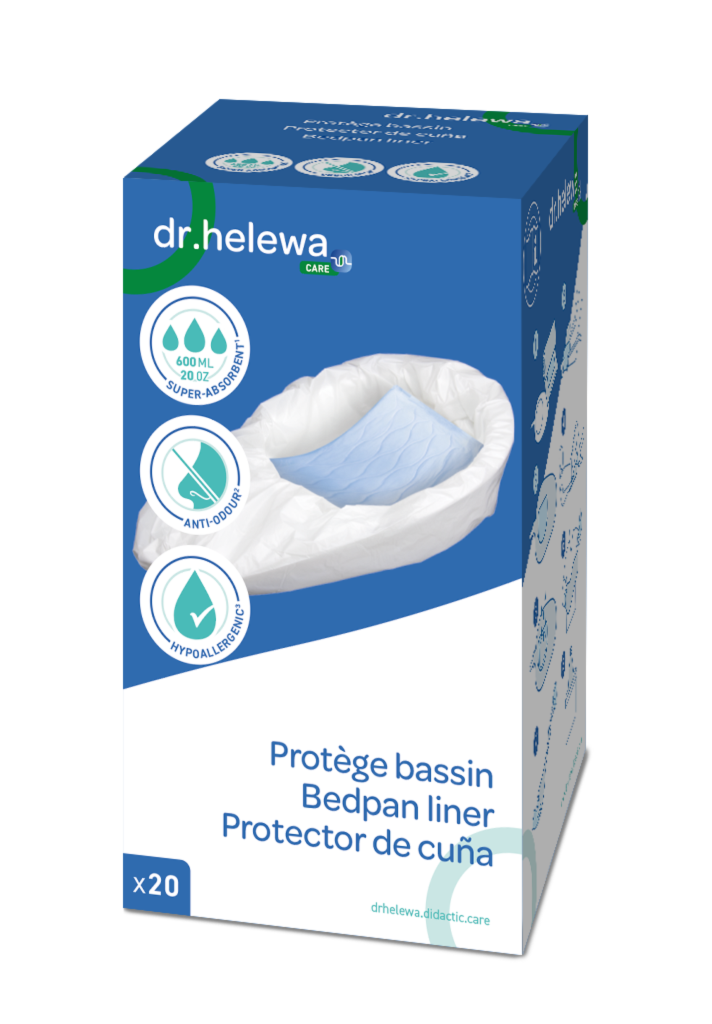 PROTEGE BASSIN DR HELEWA AVEC TAMPON ABSORBANT 600ML (X20) CARTON DE 18