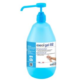 Gel hydroalcoolique Exeol Gel 82 Flacon 1 L + pompe vissée