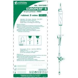 Perfuseur avec robinet 3 voies EUROPERF S Euromedis - 3 voies avec robinet