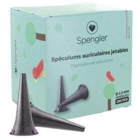 Speculums auriculaires à usage unique Spengler 2,5 mm enfant (boîte de 250)