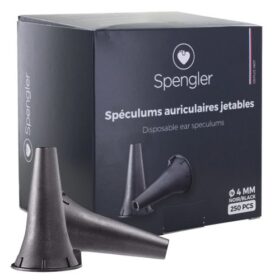 Speculums auriculaires à usage unique Spengler 4 mm adulte (boîte de 250)